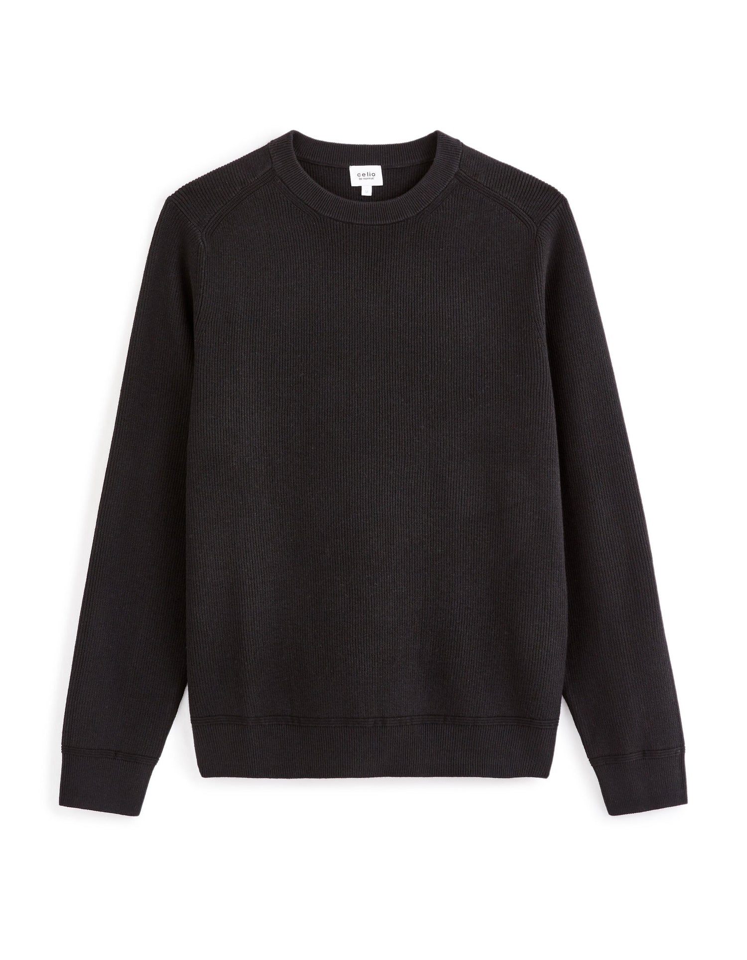 Round Neck Sweater - Black_01