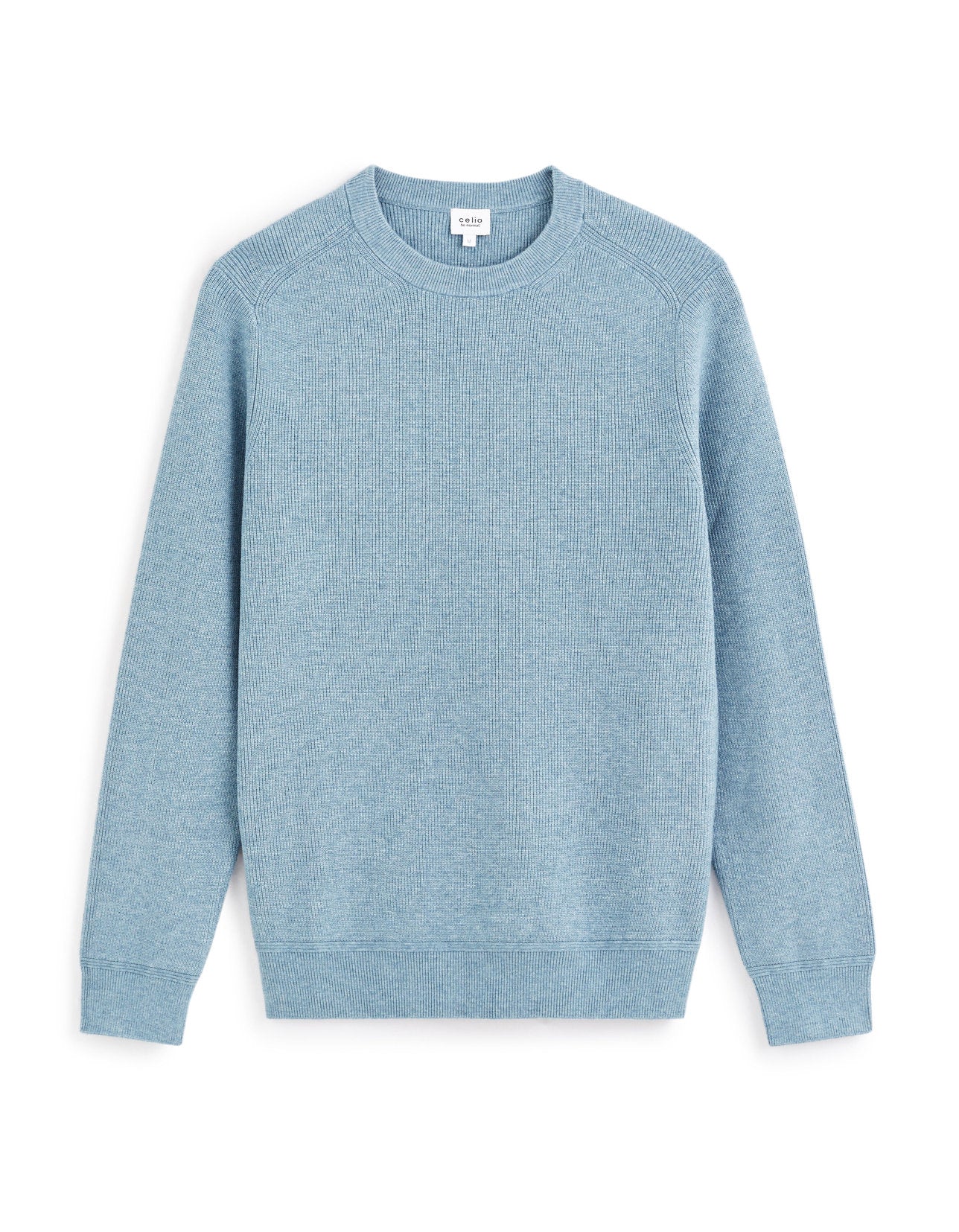 Round Neck Sweater - Light Blue_01