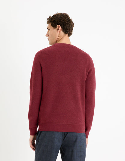 Round Neck Sweater - Red_04