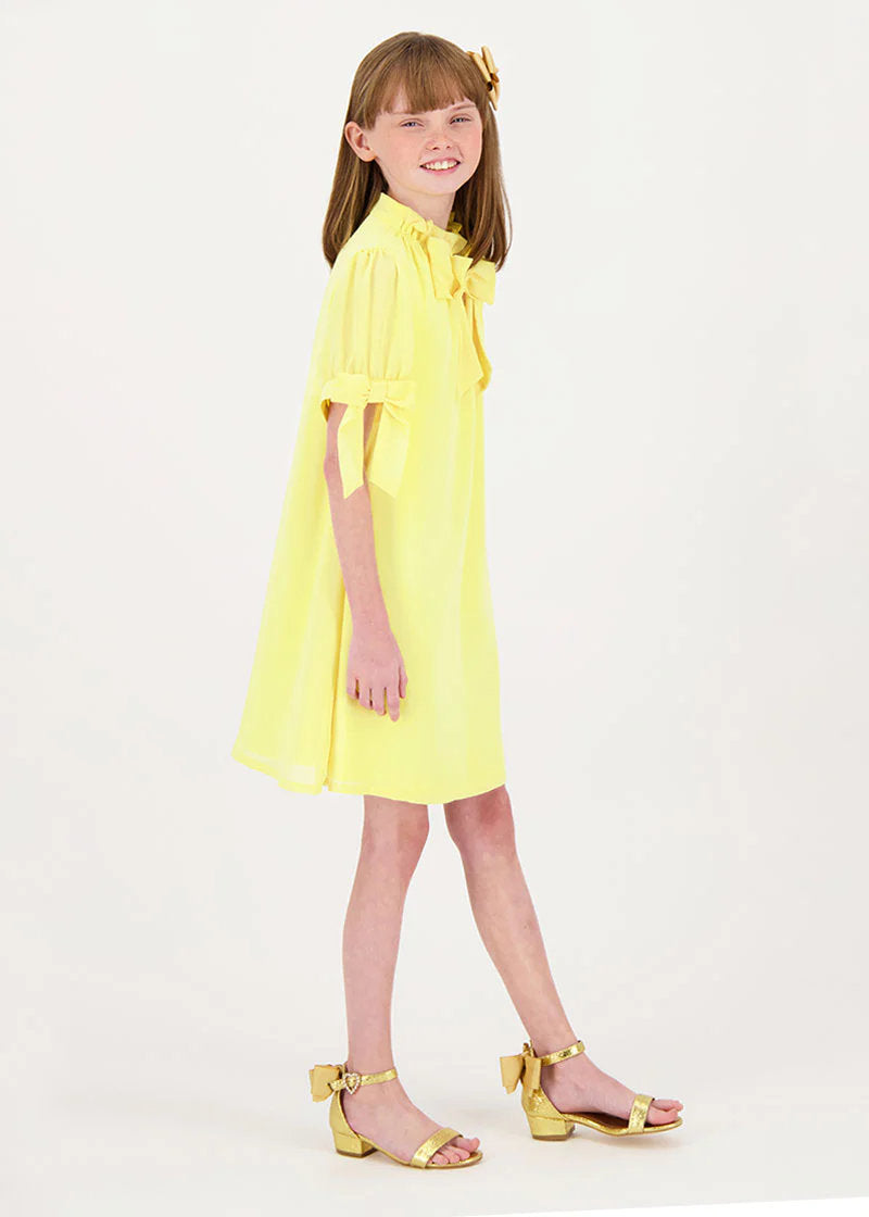 Fernie Bow Trim Dress Sherbert Yellow_FERNIE_Sherbert_03