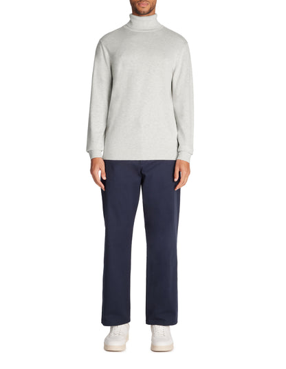 Celio_Grey Mottled 100% Cotton Turtleneck Sweater_FEROLL_GREY MID MEL_02