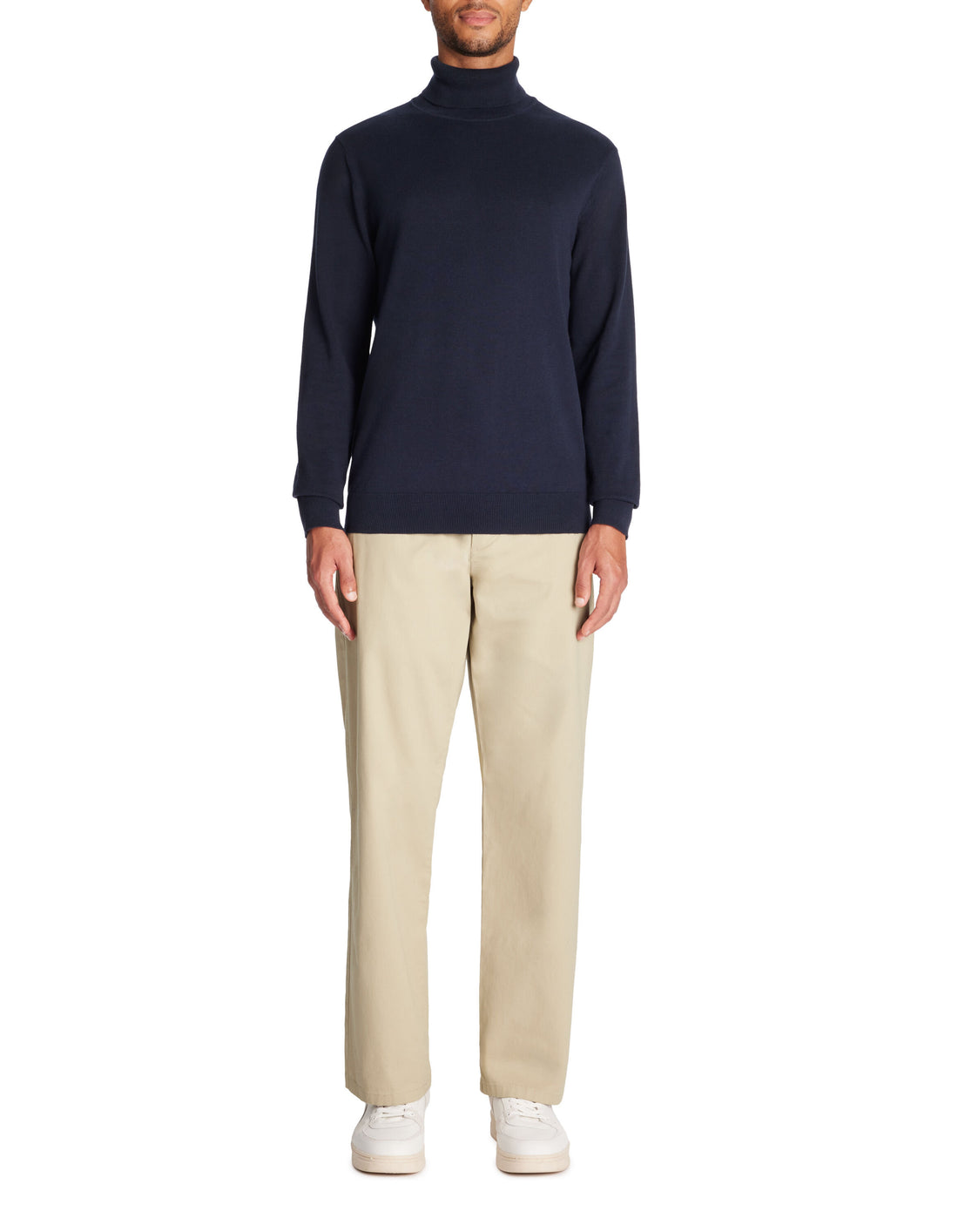 Celio_Navy 100% Cotton Turtleneck Sweater_FEROLL_NAVY_02