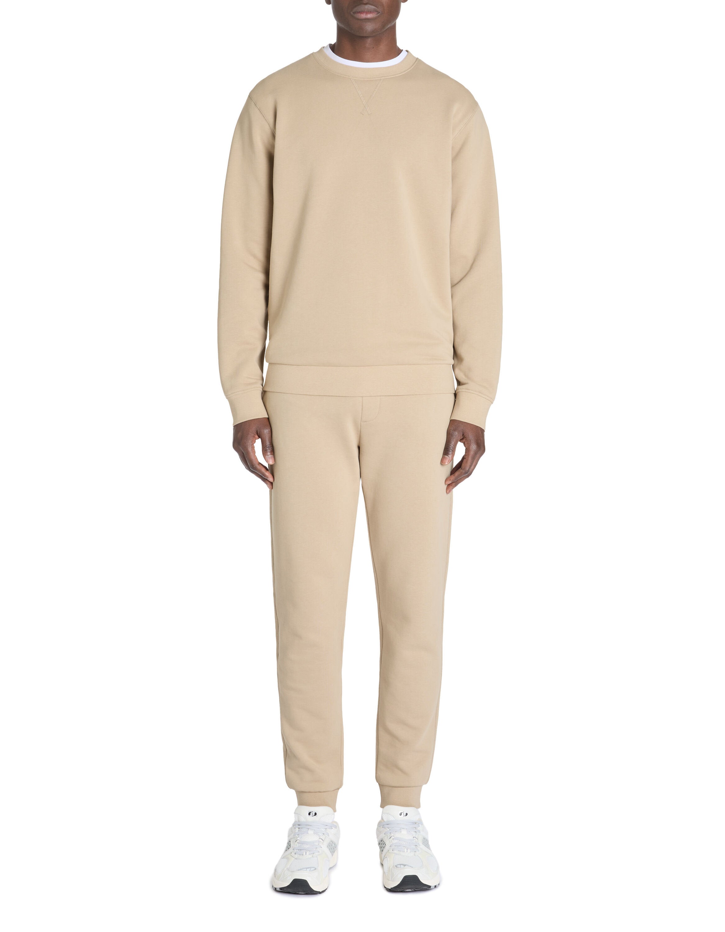 Celio_Beige Regular Round Neck Sweatshirt 100% Cotton_FESEVEN_BEIGE_02