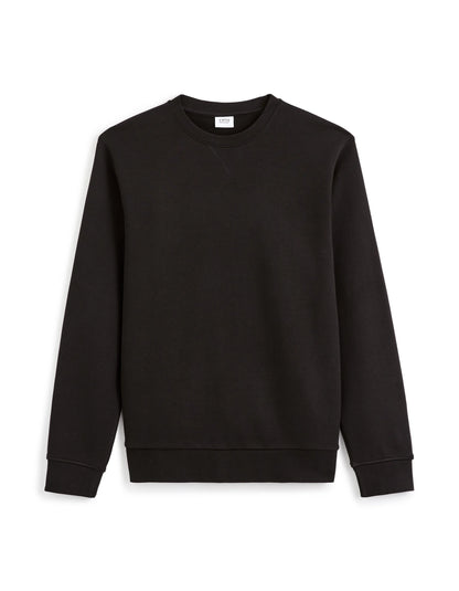 Celio_Black_Regular Round Neck Sweatshirt 100% Cotton_FESEVEN_BLACK_05