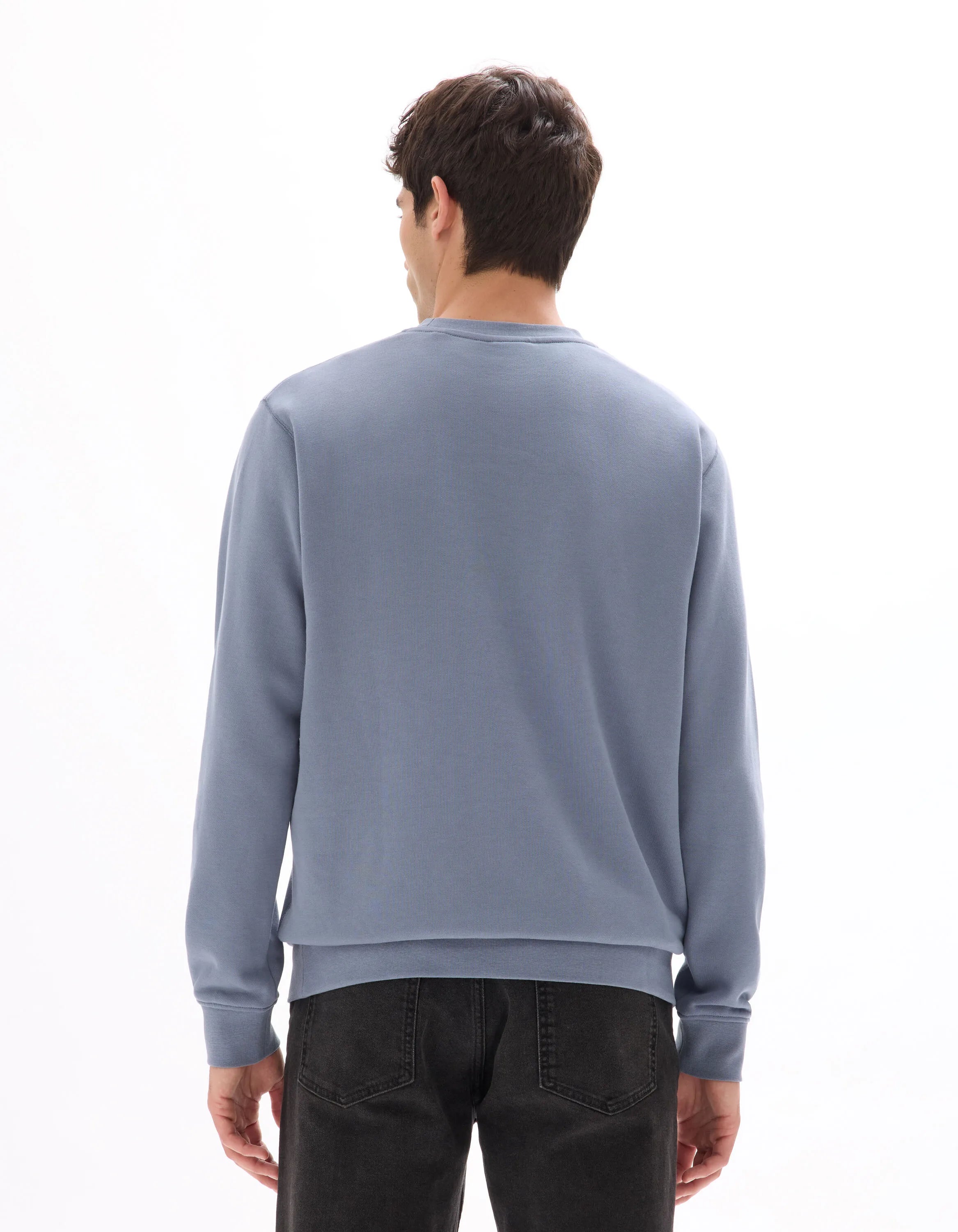 Celio_Denim Blue_Regular Round Neck Sweatshirt 100% Cotton_FESEVEN_DENIM BLUE_03