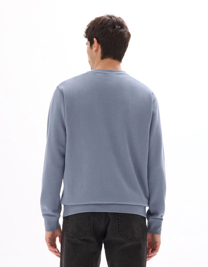 Celio_Denim Blue_Regular Round Neck Sweatshirt 100% Cotton_FESEVEN_DENIM BLUE_03