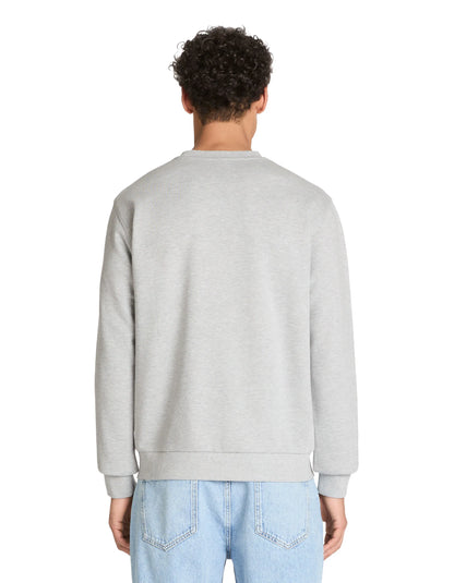 Celio_Heather Grey_Regular Round Neck Sweatshirt in Cotton Blend_FESEVEN_HEATHER GREY_03