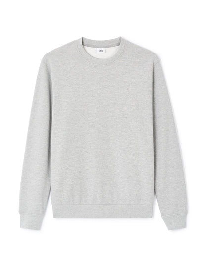 Celio_Heather Grey_Regular Round Neck Sweatshirt in Cotton Blend_FESEVEN_HEATHER GREY_04