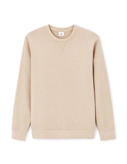 Celio_Sand_Regular Round Neck Sweatshirt 100% Cotton_FESEVEN_SAND_04