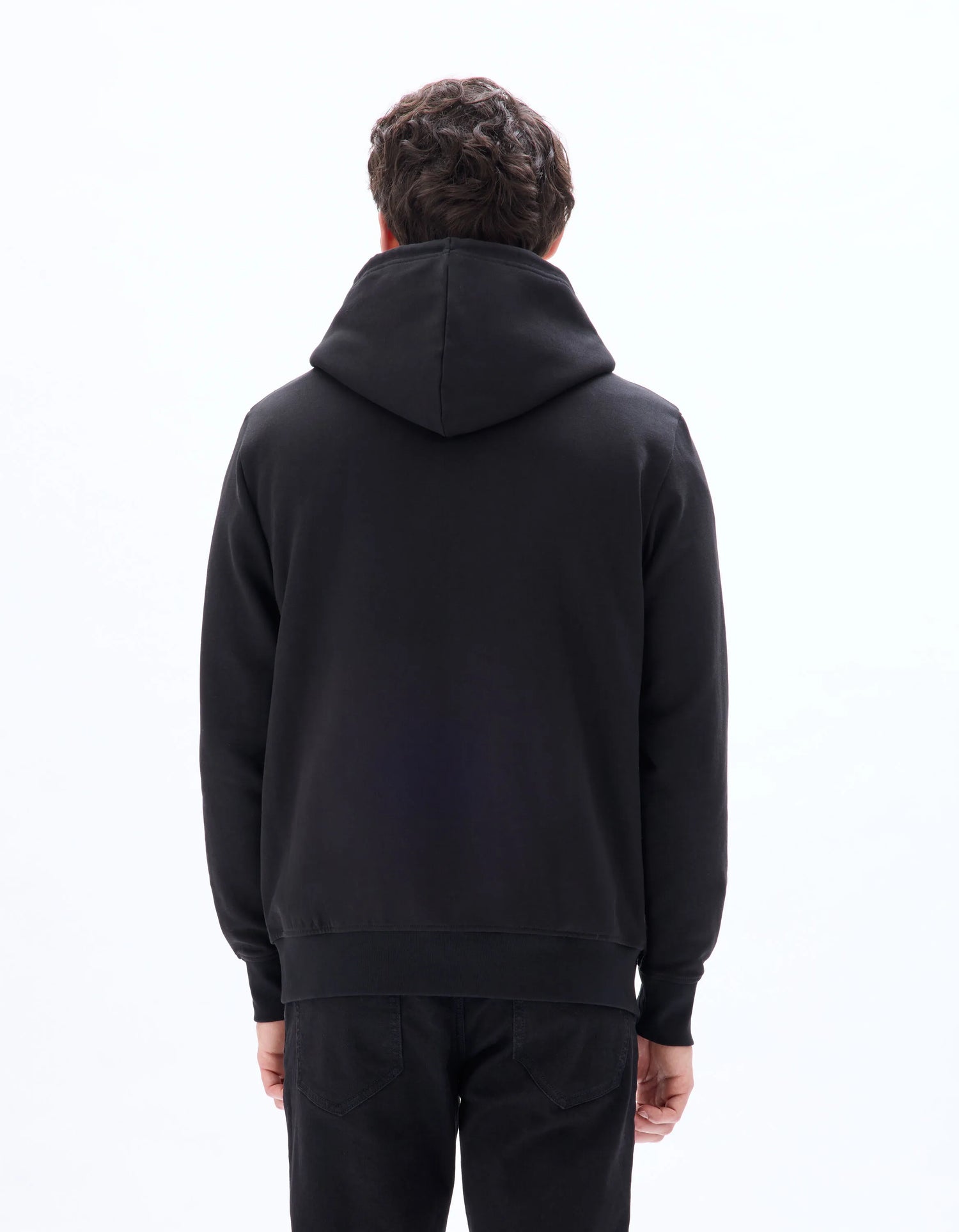 Celio_Black_Cotton Blend Zip-Up Hoodie_FESHERPAX_BLACK_03