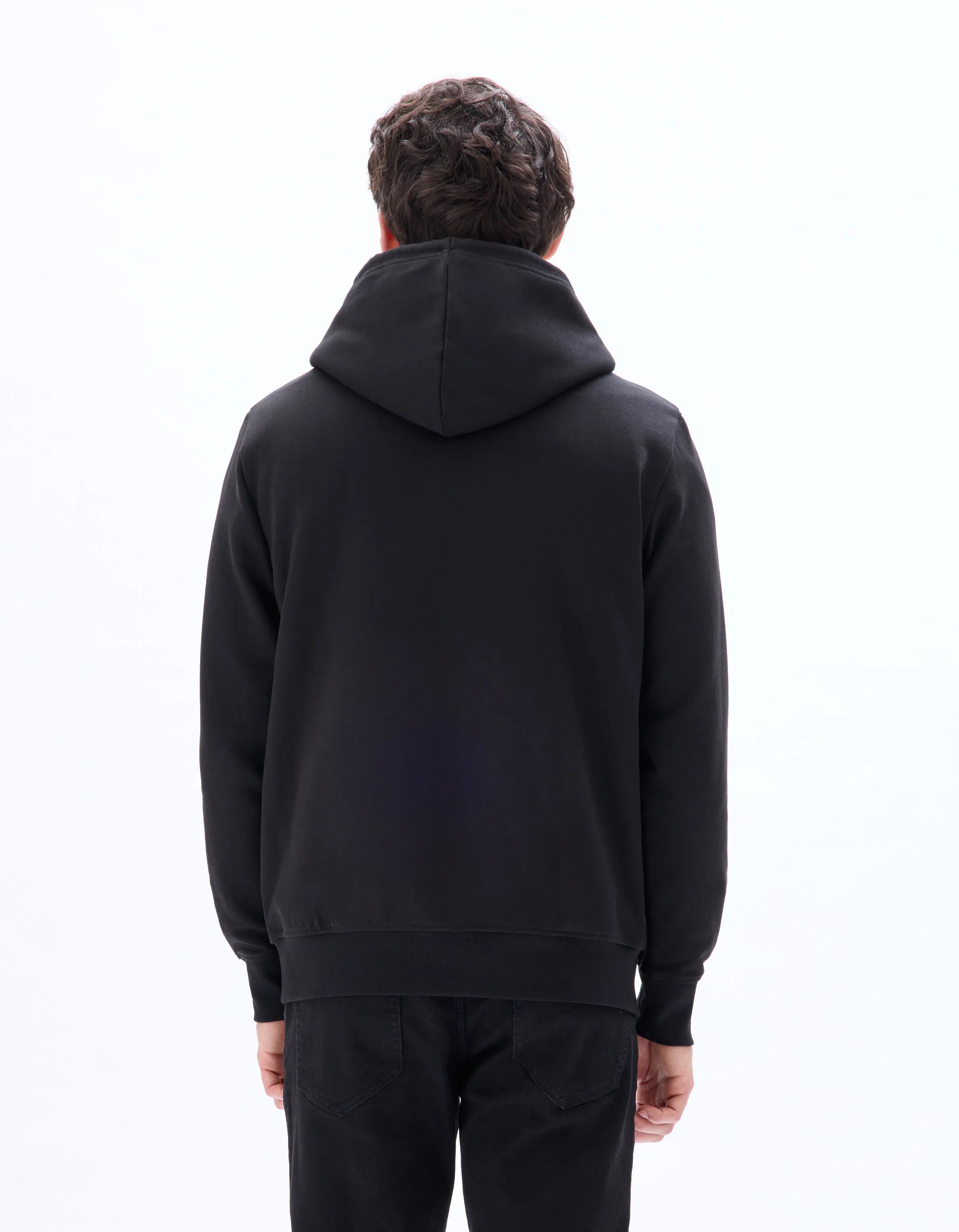 Celio_Black_Cotton Blend Zip-Up Hoodie_FESHERPAX_BLACK_03
