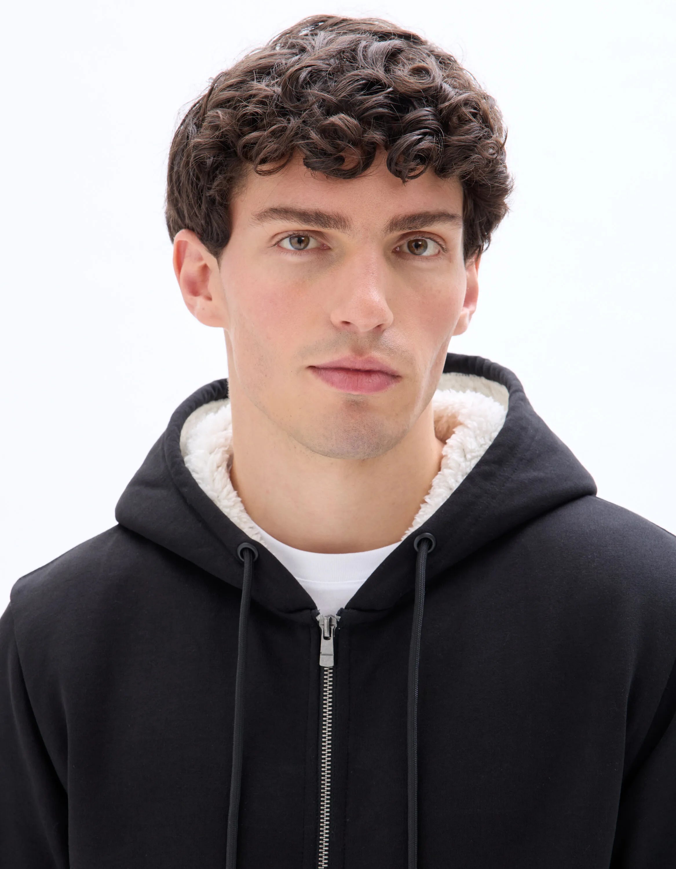 Celio_Black_Cotton Blend Zip-Up Hoodie_FESHERPAX_BLACK_04