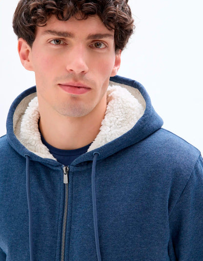 Celio_Marine Chine_Cotton Blend Zip-Up Hoodie_FESHERPAX_MARINE CHINE_04