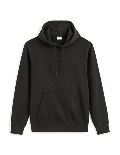 Celio_Black_Regular 100% Cotton Hooded Sweatshirt_FESIX_BLACK_05