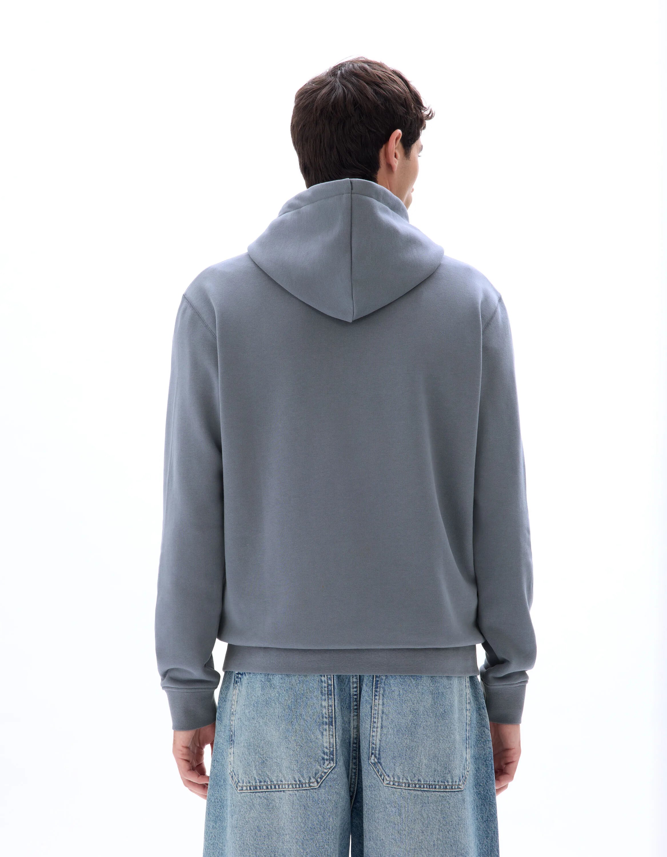 Celio_Denim Blue_Regular Hooded Sweatshirt 100% Cotton_FESIX_DENIM BLUE_03