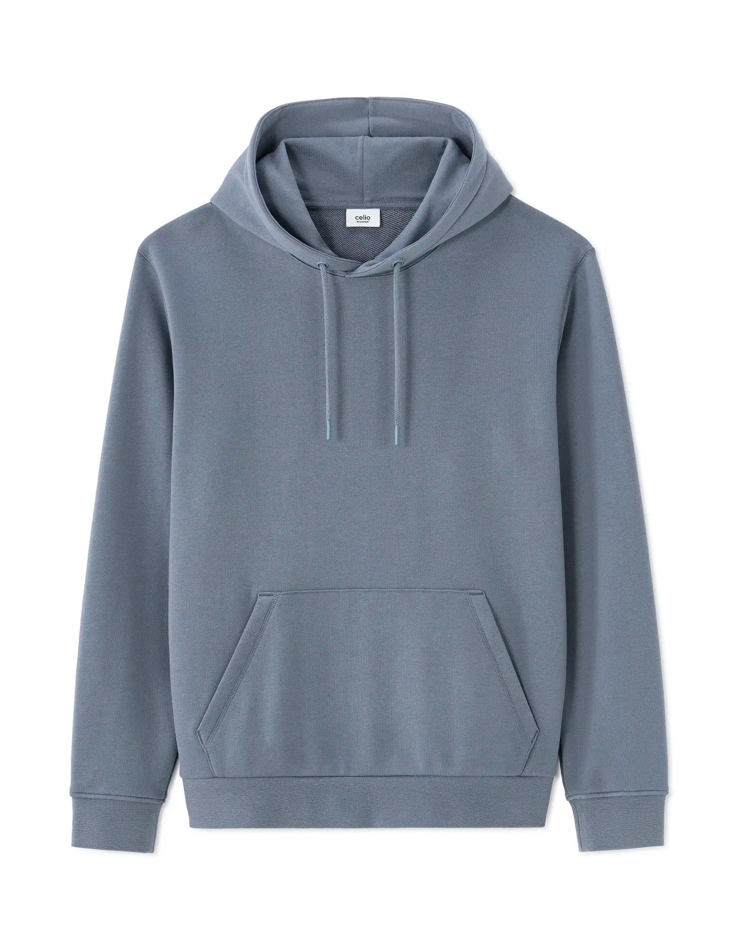 Celio_Denim Blue_Regular Hooded Sweatshirt 100% Cotton_FESIX_DENIM BLUE_05