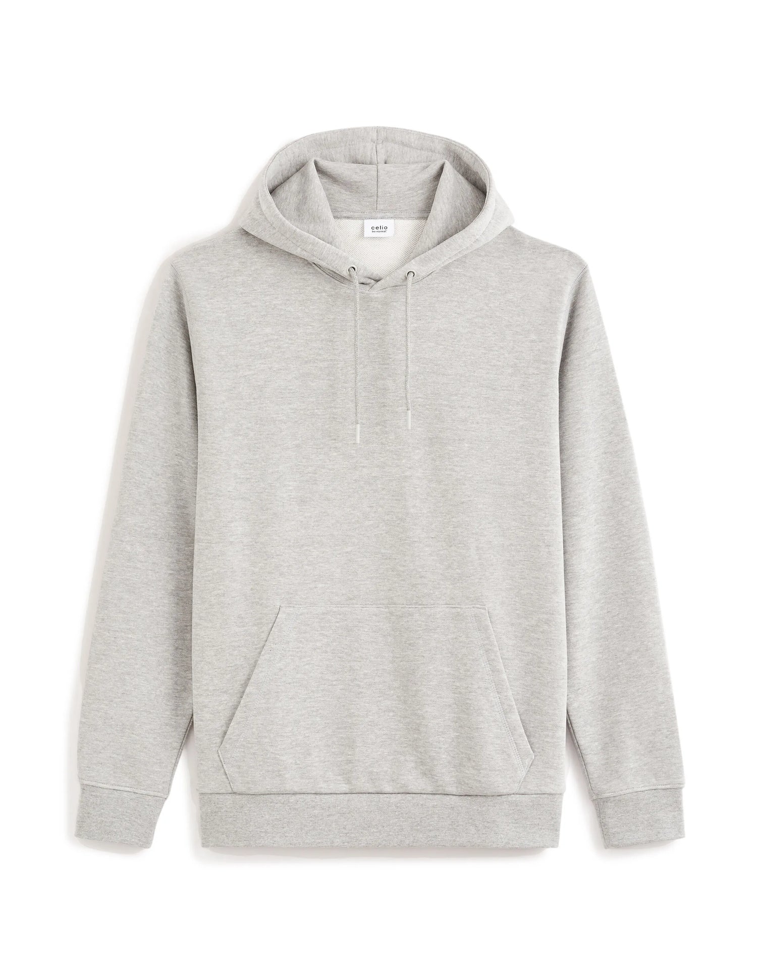 Celio_Heather Grey_Regular Cotton Blend Hoodie_FESIX_HEATHER GREY_05