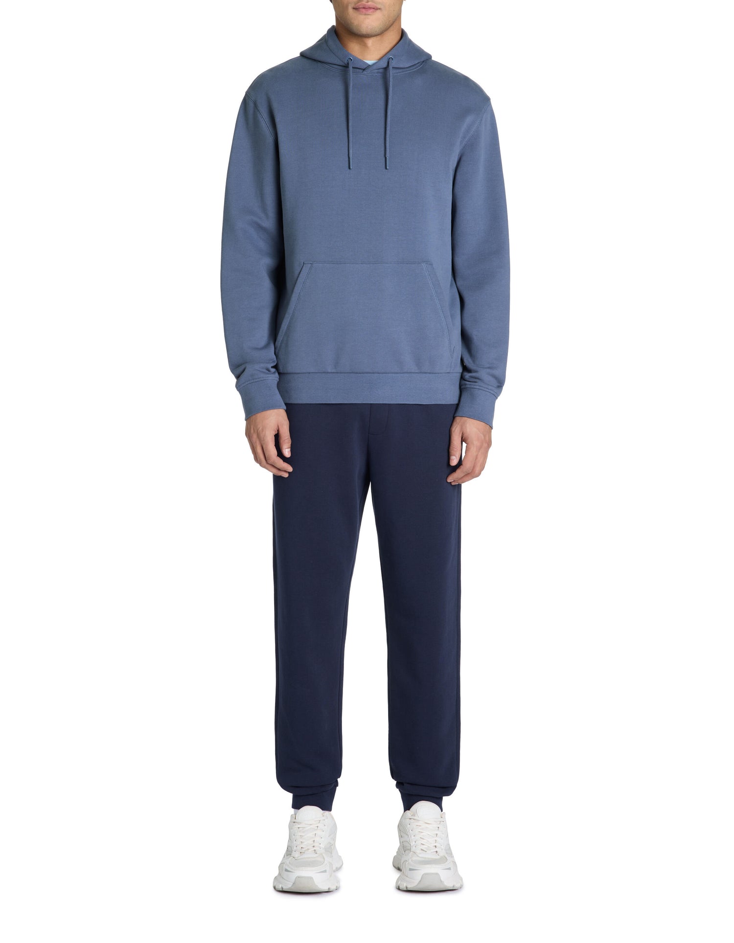 Celio_Blue Regular Hooded Sweatshirt 100% Cotton_FESIX_LIGHT BLUE STONE_02
