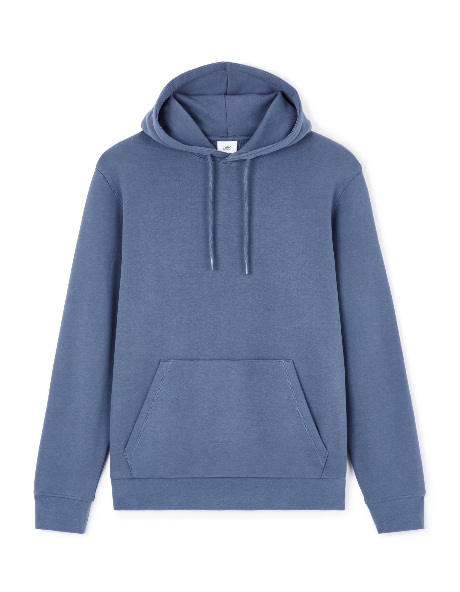 Celio_Blue Regular Hooded Sweatshirt 100% Cotton_FESIX_LIGHT BLUE STONE_04
