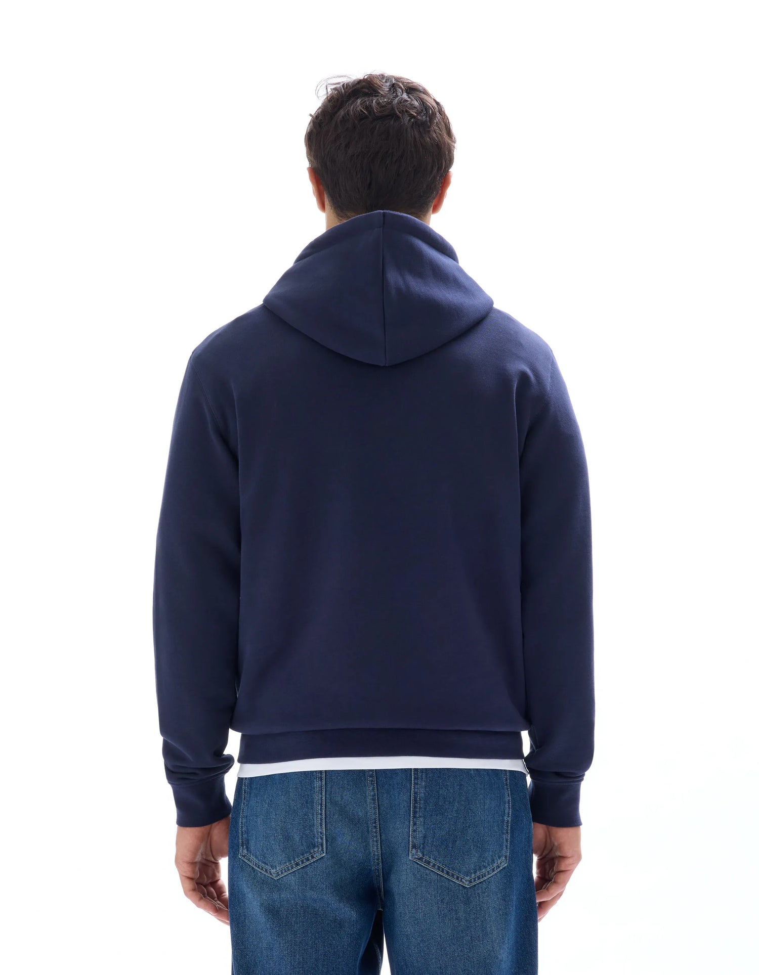 Celio_Navy_Regular 100% Cotton Hooded Sweatshirt_FESIX_NAVY_03