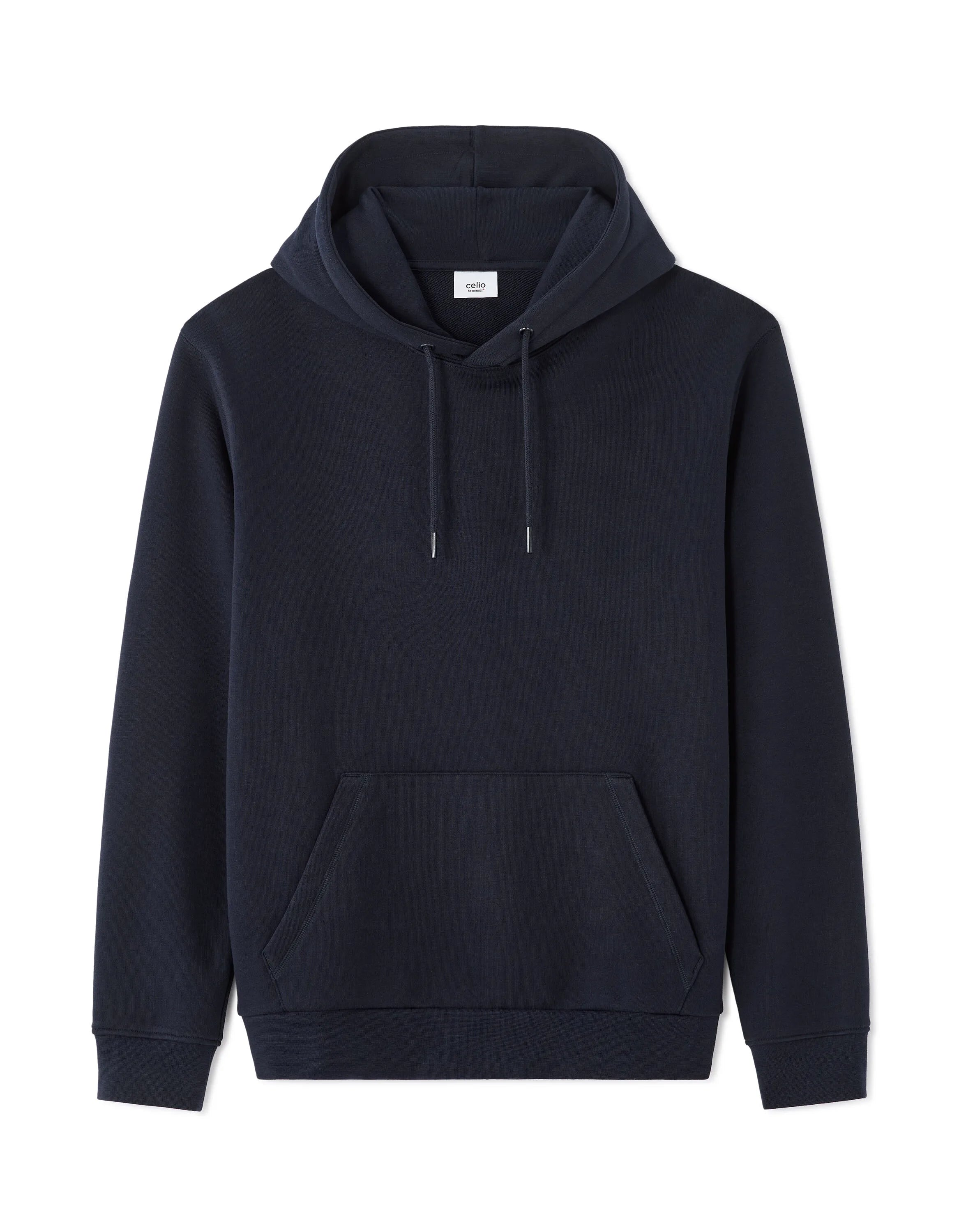 Celio_Navy_Regular 100% Cotton Hooded Sweatshirt_FESIX_NAVY_05