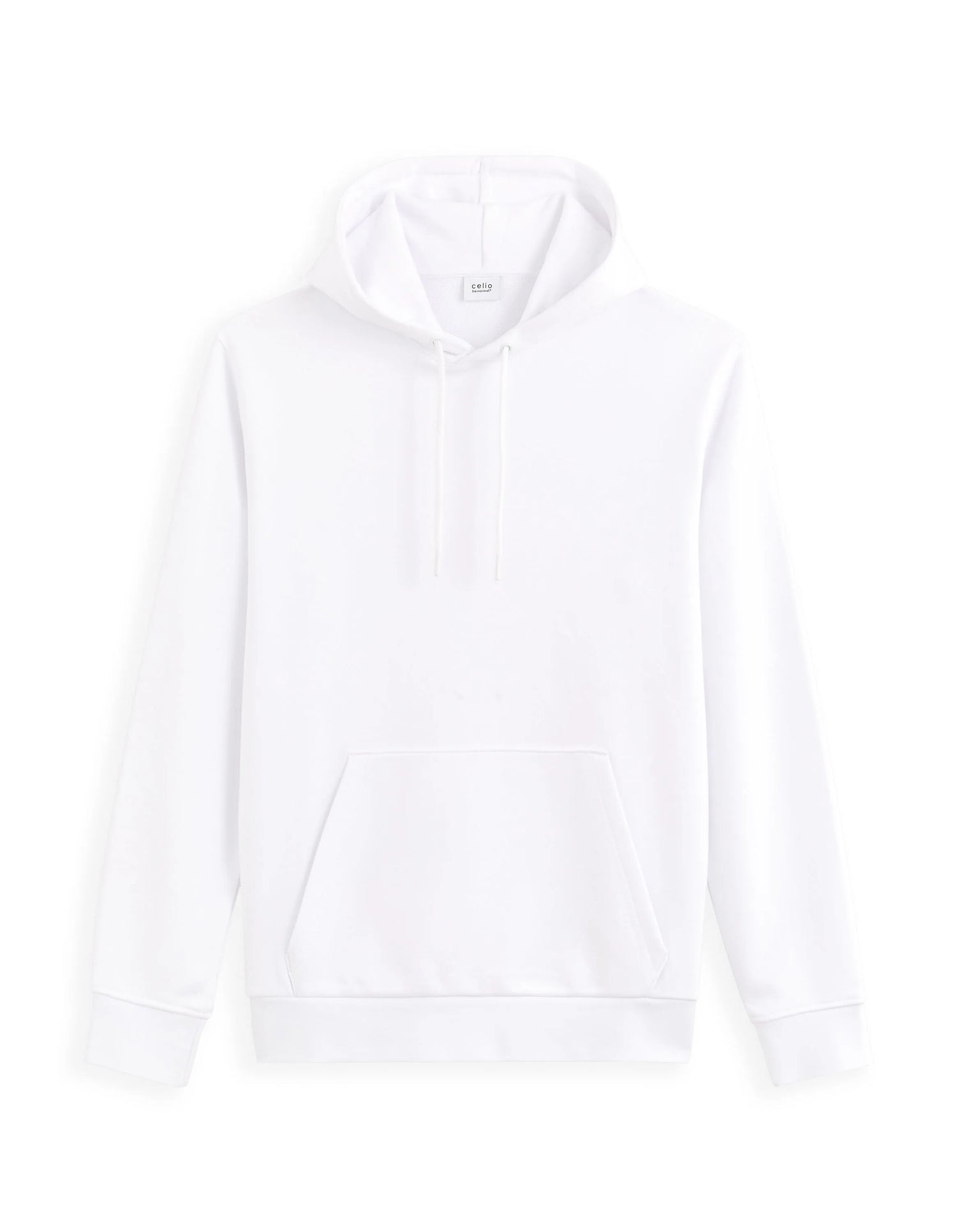 Celio_Optical White_Regular Hooded Sweatshirt 100% Cotton_FESIX_OPTICAL WHITE_05