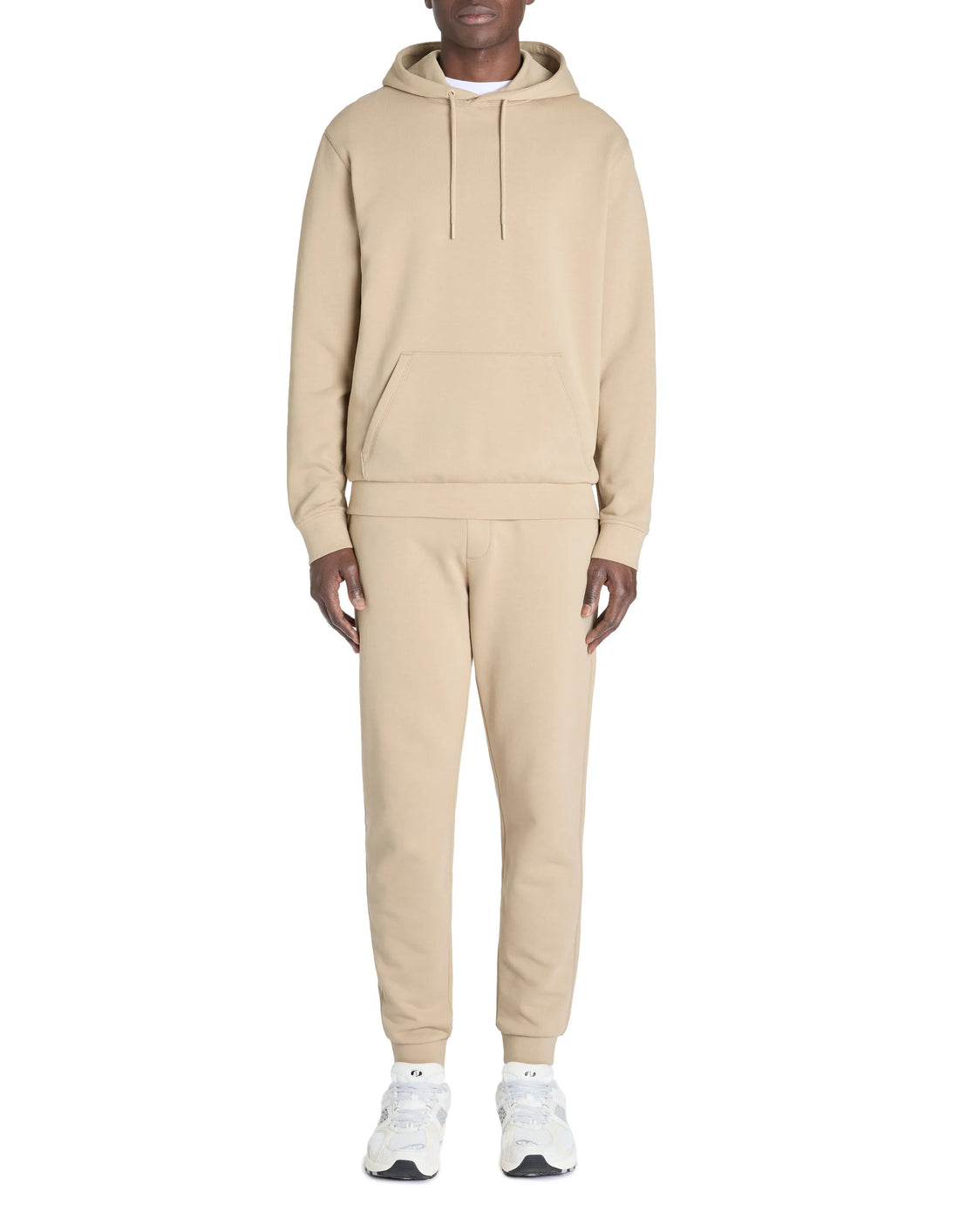 Celio_Sand_Regular Hooded Sweatshirt 100% Cotton_FESIX_SAND_02