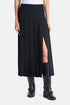 Luisa Spagnoli Nero Women Festone - Pleated Maxi Skirt with Slit SKU: FESTONE_0101 Image 01