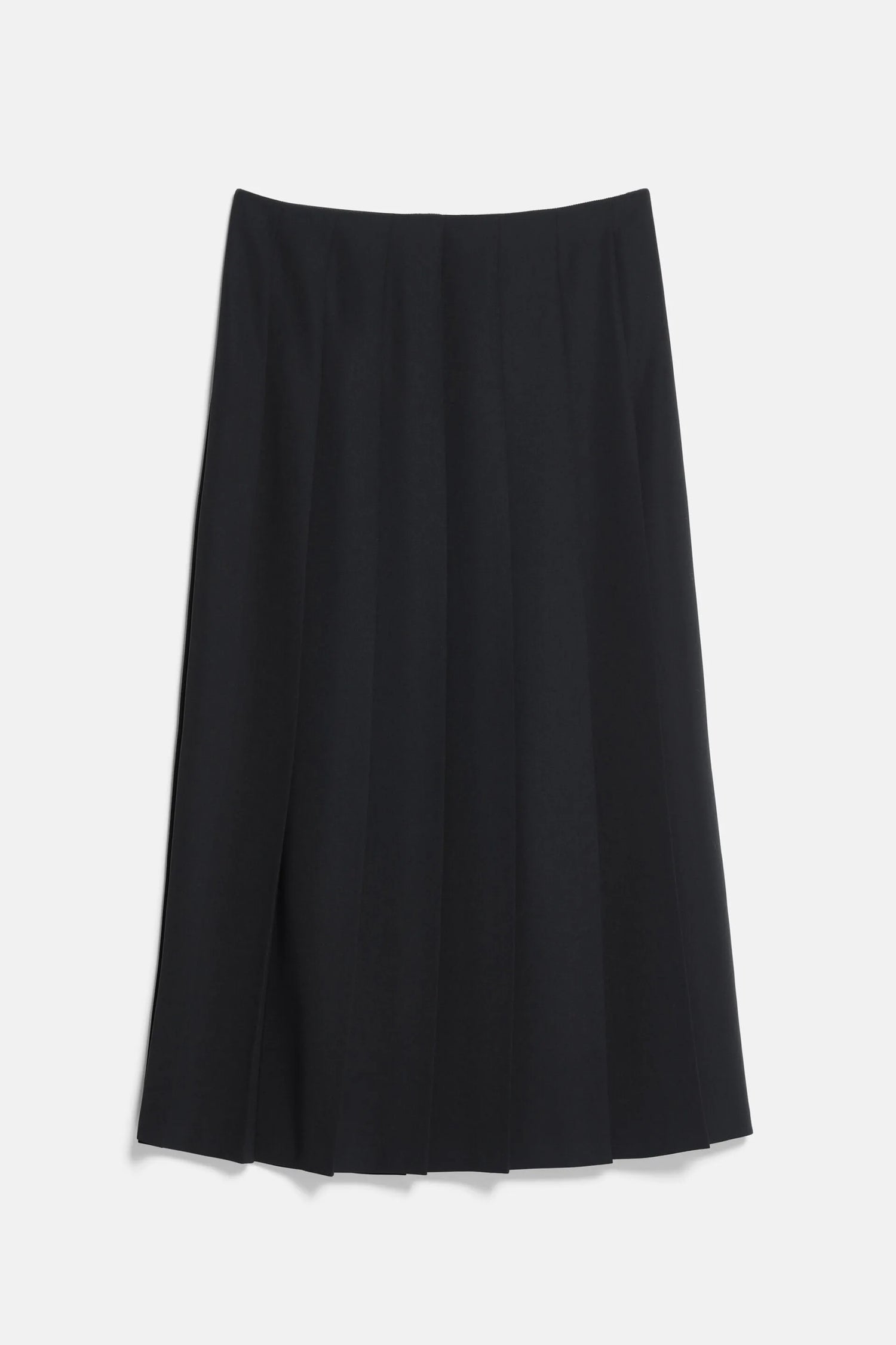 Luisa Spagnoli Nero Women Festone - Pleated Maxi Skirt with Slit SKU: FESTONE_0101 Image 04