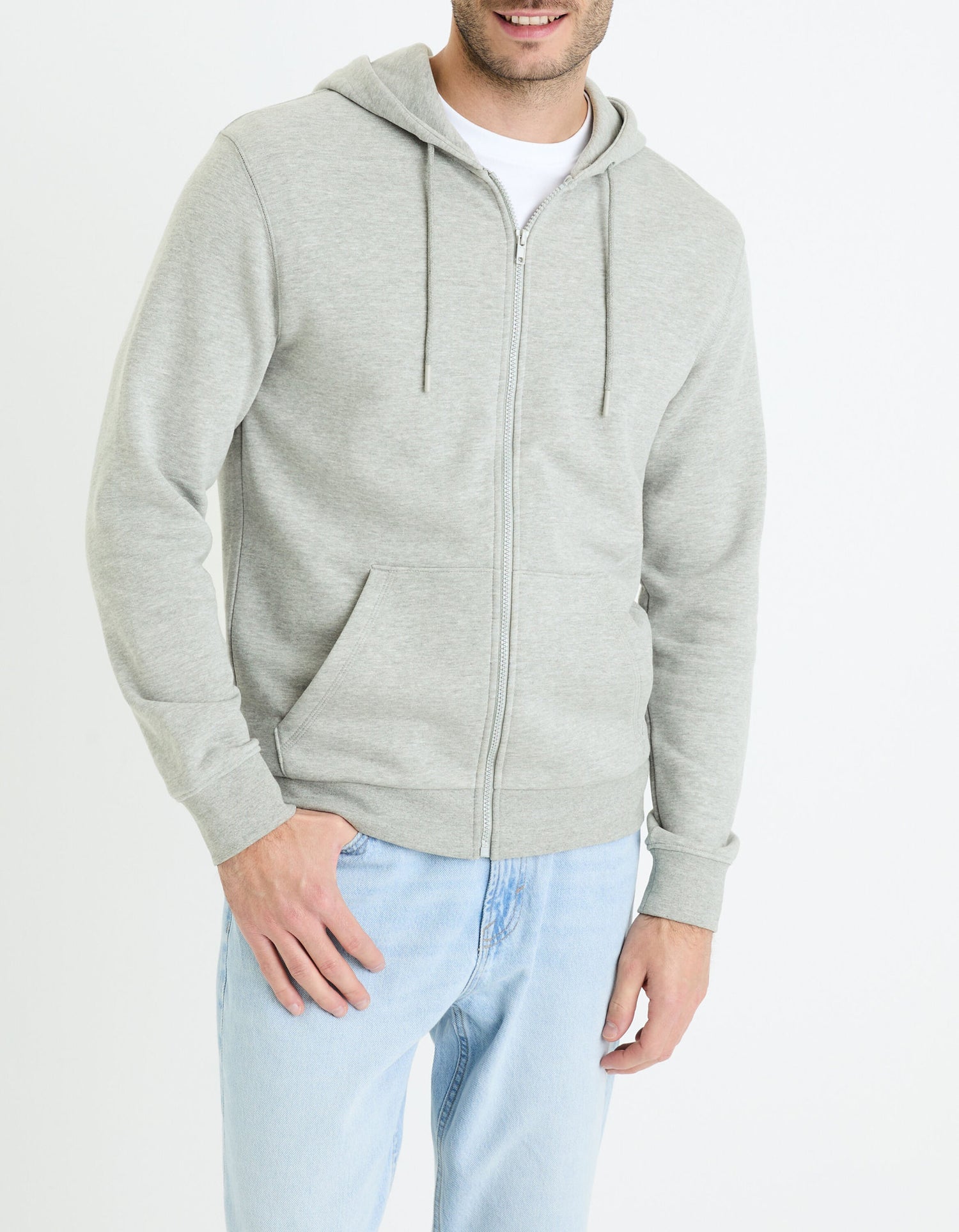 Zipped Hoodie - Grey_02