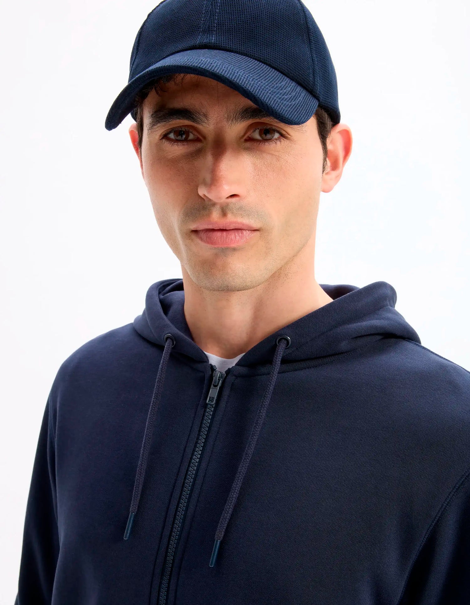 Celio_Navy_100% Cotton Zip-Up Hoodie_FETHREE_NAVY_04