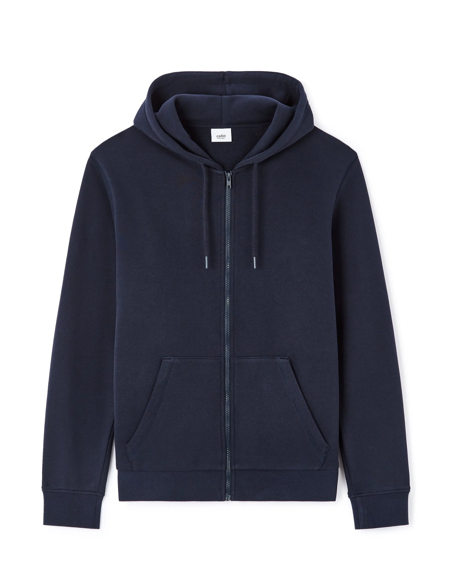 Celio_Navy_100% Cotton Zip-Up Hoodie_FETHREE_NAVY_05