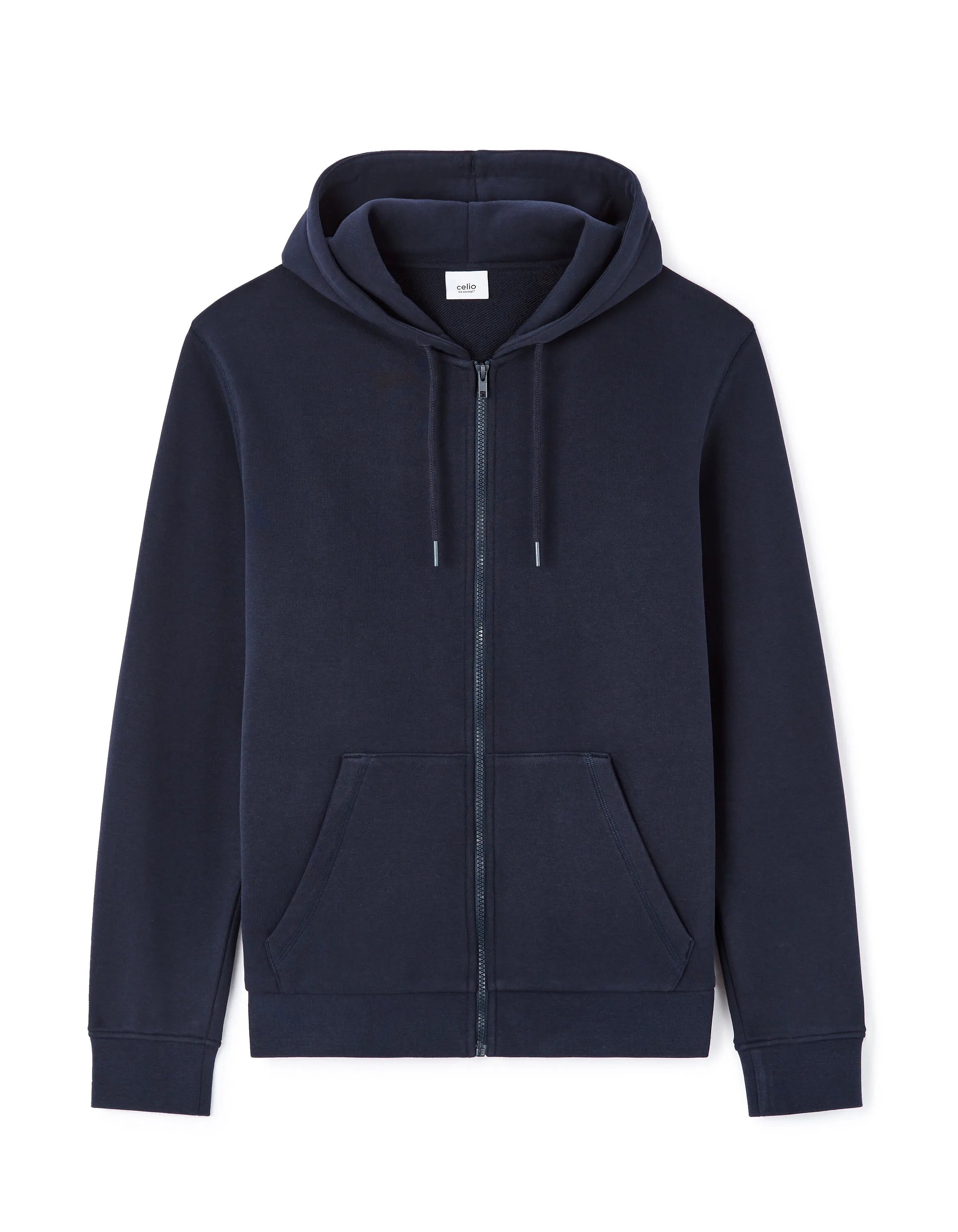 Celio_Navy_100% Cotton Zip-Up Hoodie_FETHREE_NAVY_05