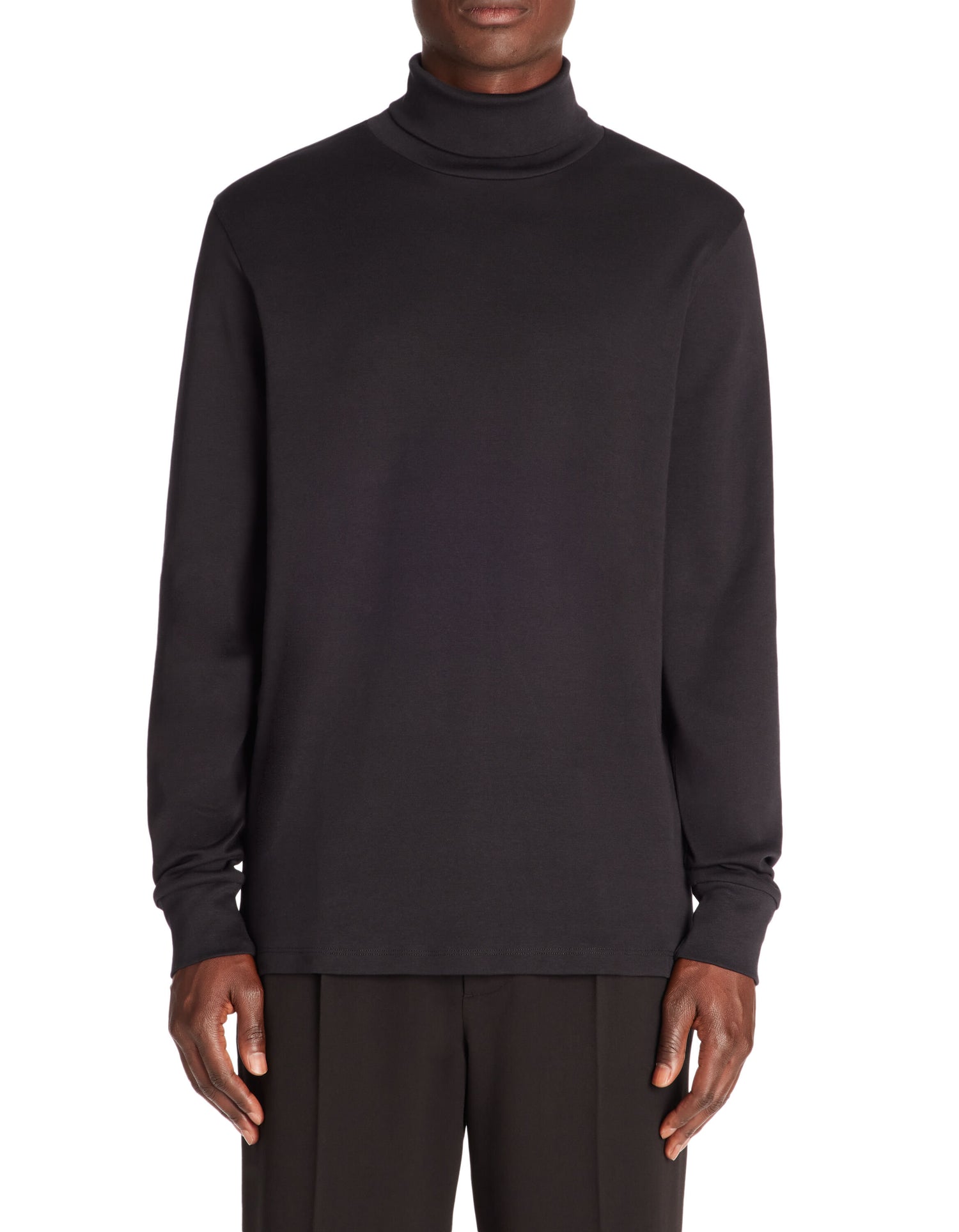 Celio_Black Turtleneck Long Sleeve T-Shirt_FETURTLE_BLACK_01