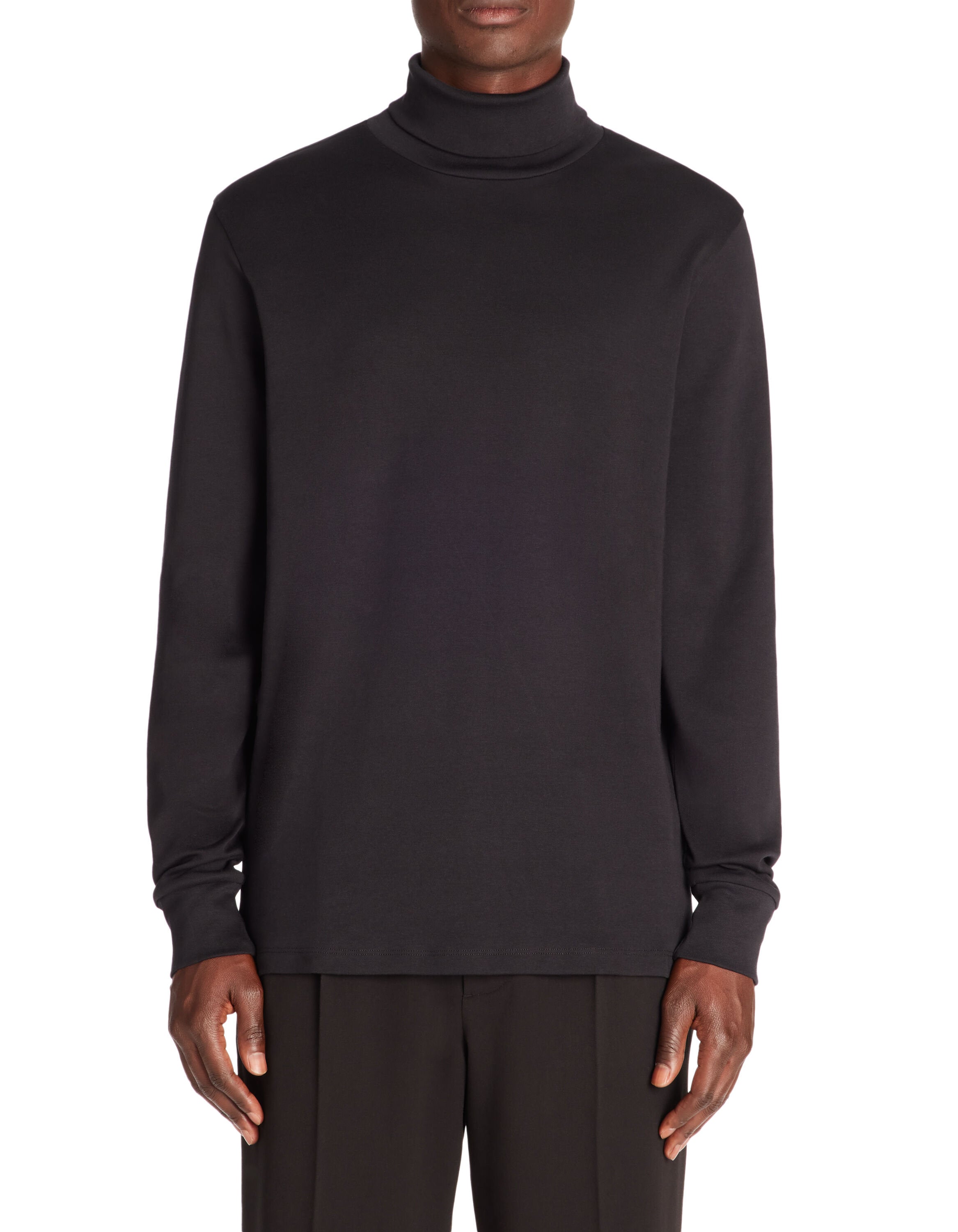 Celio_Black Turtleneck Long Sleeve T-Shirt_FETURTLE_BLACK_01