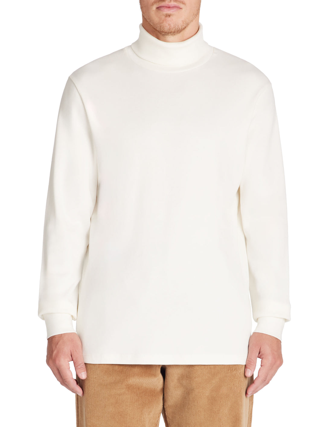 Celio_Beige Turtleneck Long Sleeve T-Shirt_FETURTLE_ECRU_01