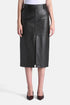 Luisa Spagnoli Marrone Women Fidente Leather Midi Pencil Skirt - Fashion Show SKU: FIDENTE_0996 Image 01
