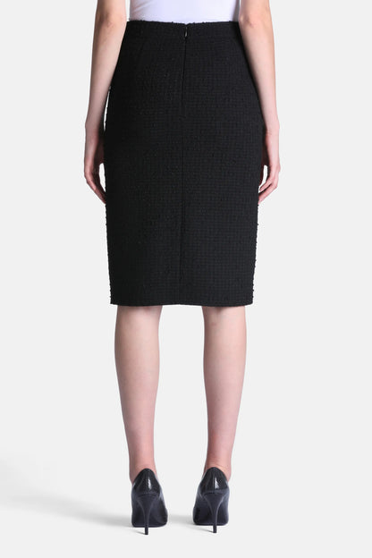 Luisa Spagnoli Nero Women Fioraliso BouclŽ Midi Skirt SKU: FIORALISO_0101 Image 02