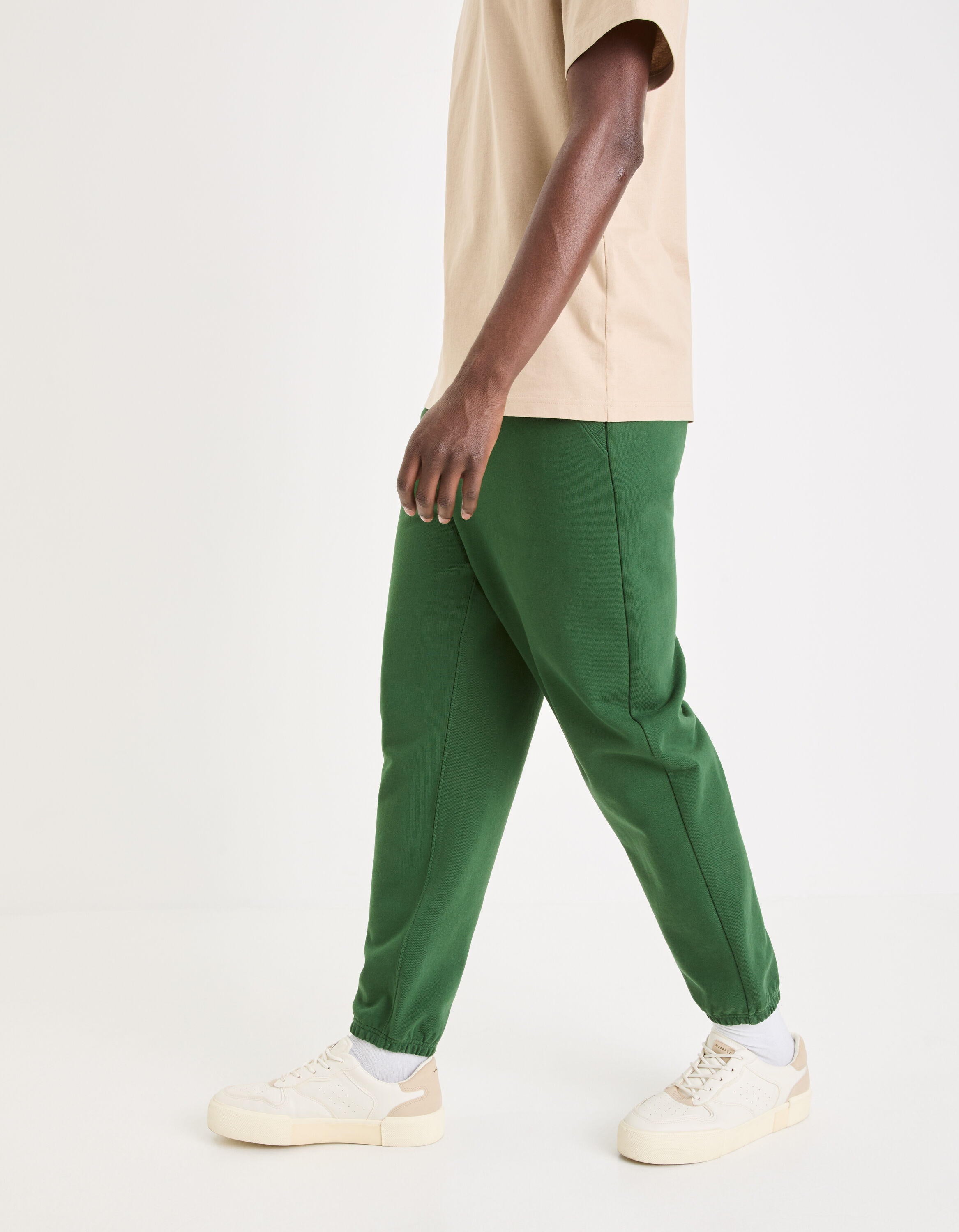Wide Jogging Pants - Green_FOIDEA_GREEN BRITISH_05