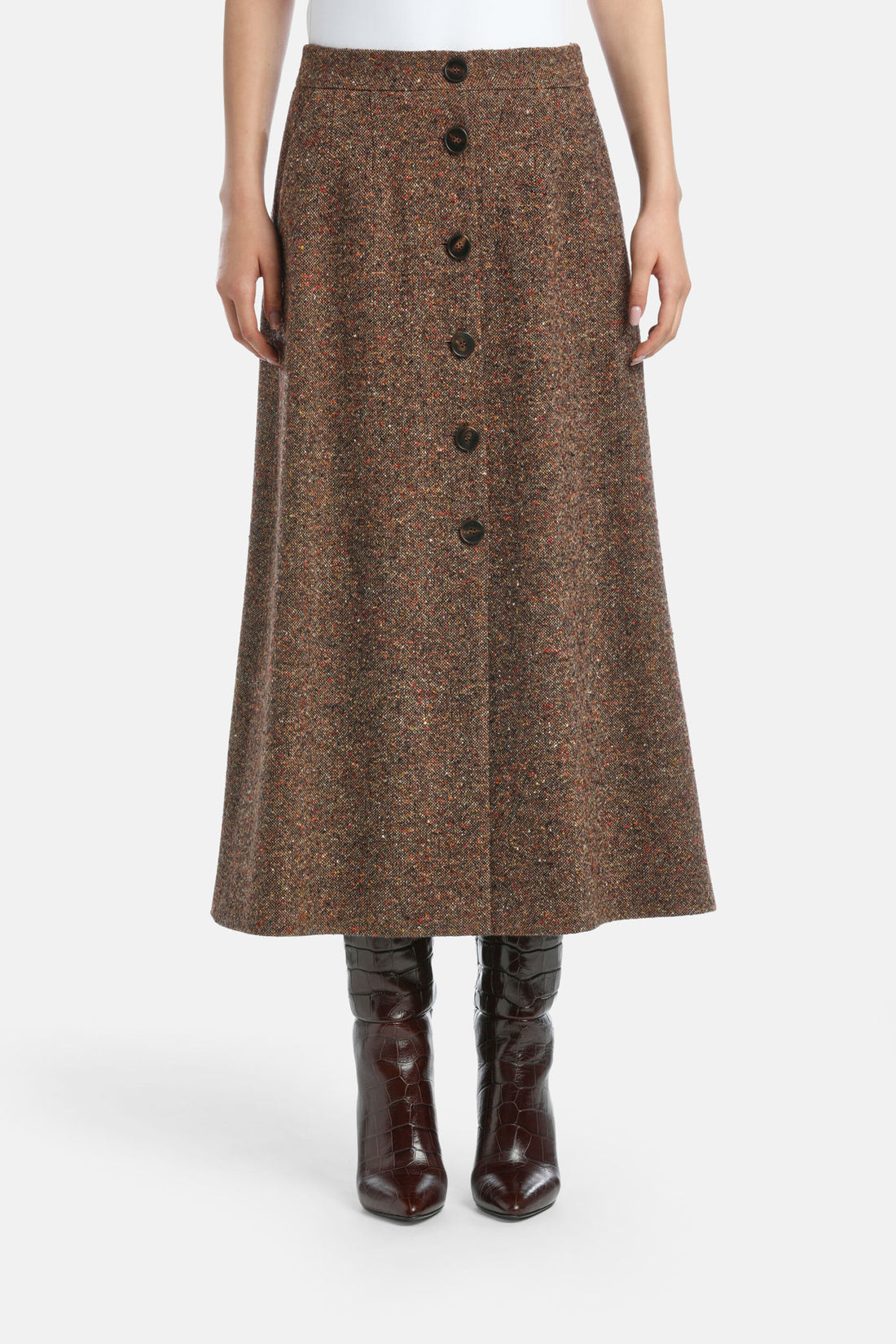 Luisa Spagnoli_Fondente - Midi Skirt_FONDENTE_3960_01