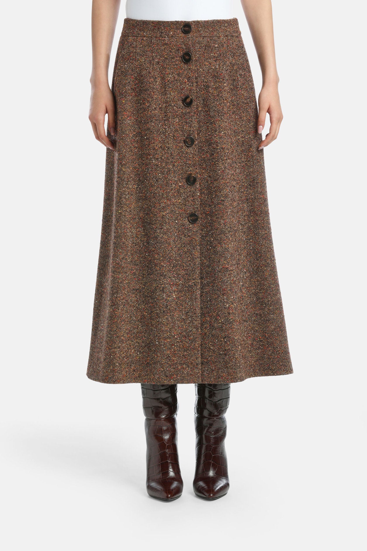 Luisa Spagnoli_Fondente - Midi Skirt_FONDENTE_3960_01