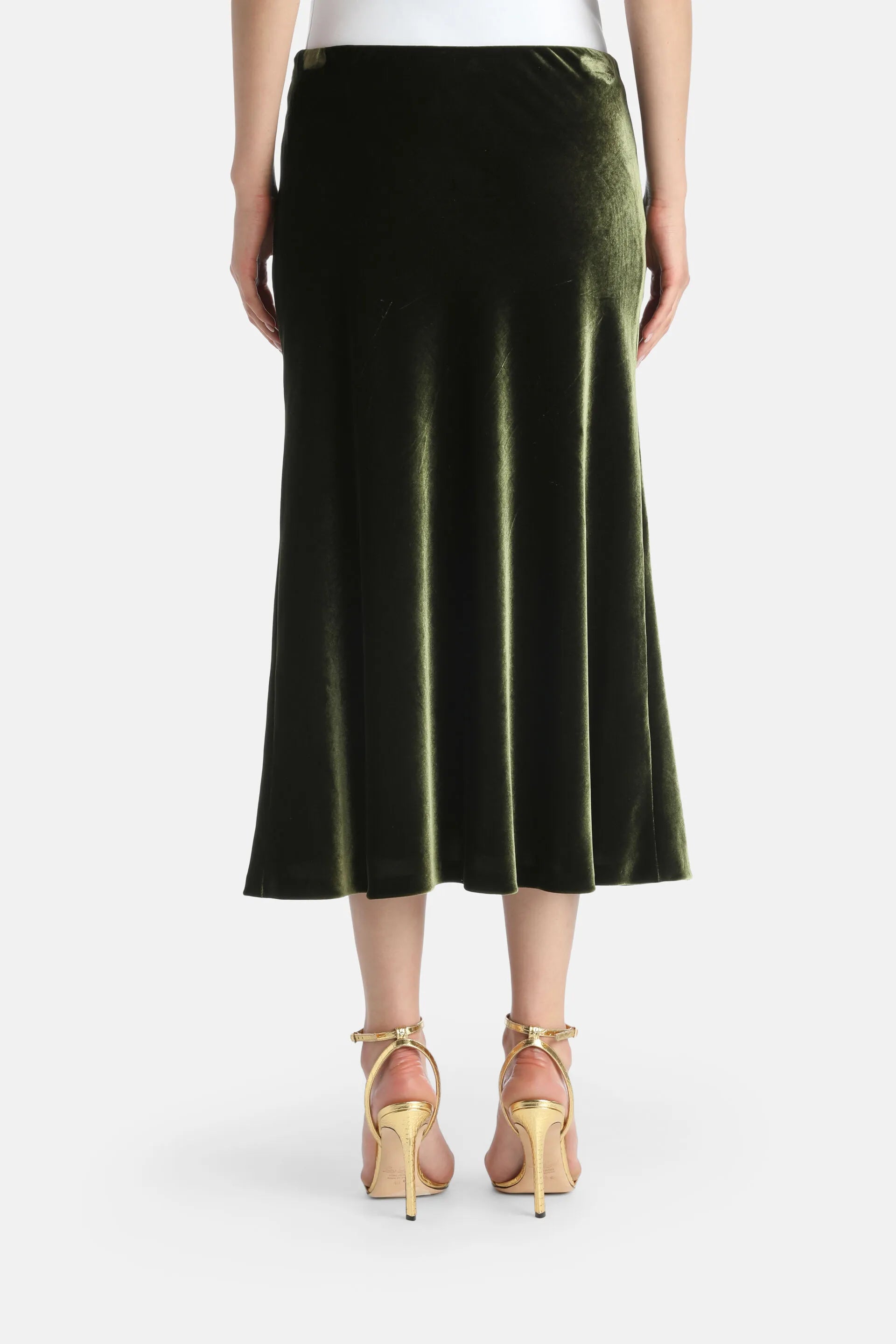 Luisa Spagnoli_Green_Fonduta - Elegant Midi Skirt_FONDUTA_1741_02