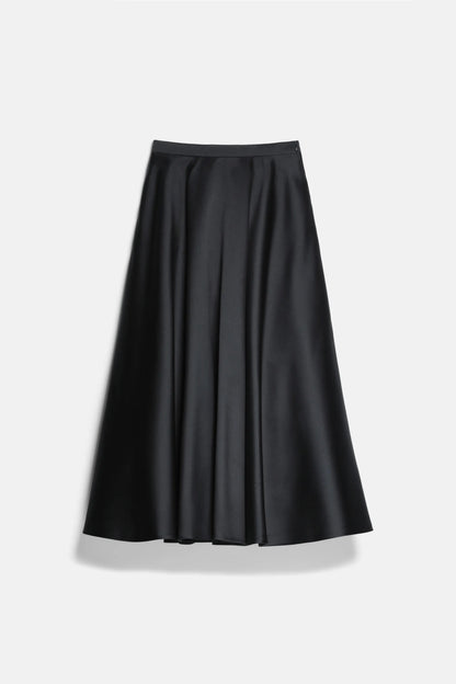 Luisa Spagnoli Nero Women Formato Satin Maxi Skirt - Fashion Show SKU: FORMATO_0101 Image 05