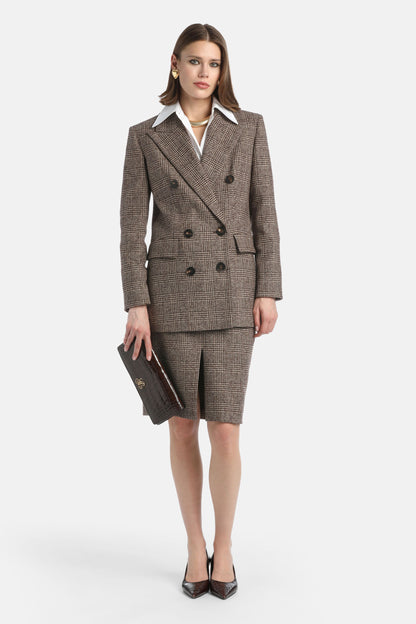 Luisa Spagnoli_Var Marone Beige_Fornaio - Classic Wool Skirt_FORNAIO_3991_01