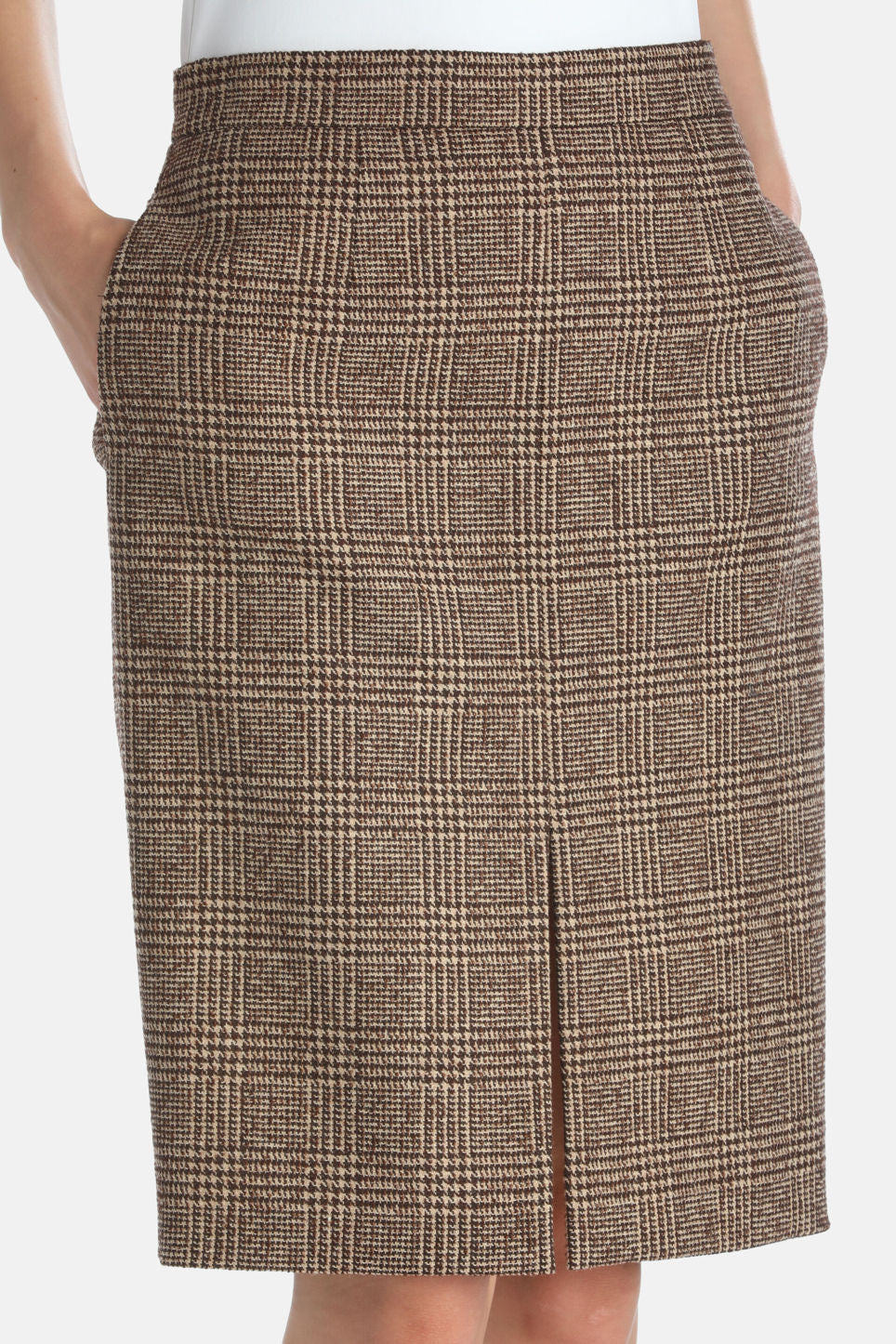 Luisa Spagnoli_Var Marone Beige_Fornaio - Classic Wool Skirt_FORNAIO_3991_04
