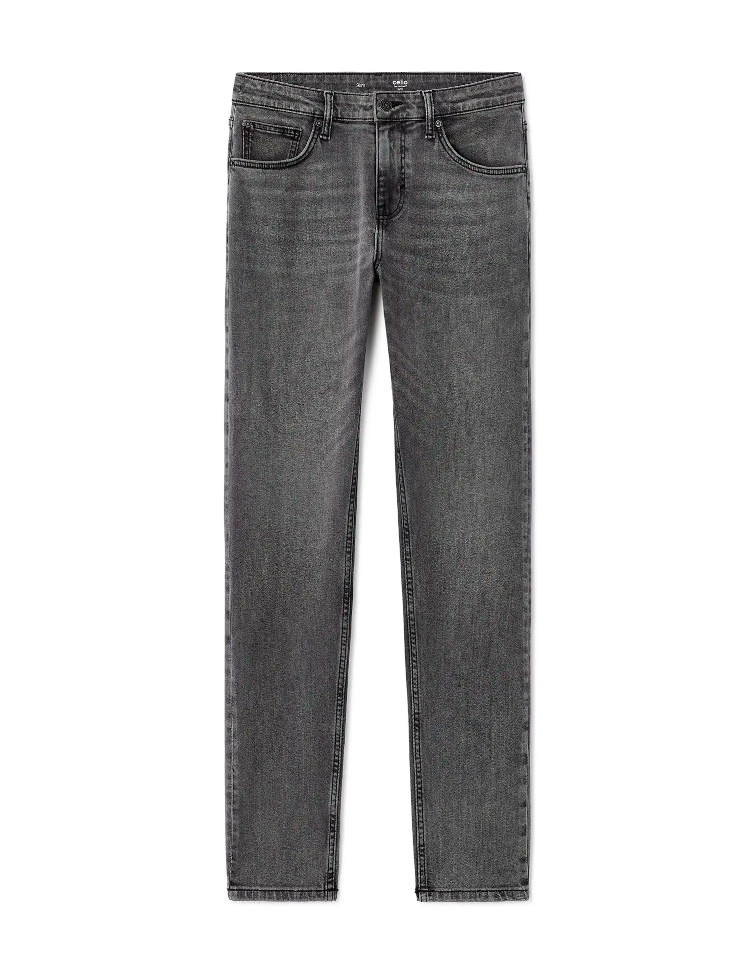 Celio_Grey_C.25 Slim Stretch Cotton Jeans_FOSLIM_GREY_09