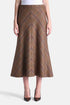 Luisa Spagnoli Var Noce Verde Oliva Women Francobollo - Flared Tartan Midi Skirt SKU: FRANCOBOLLO_3372 Image 01