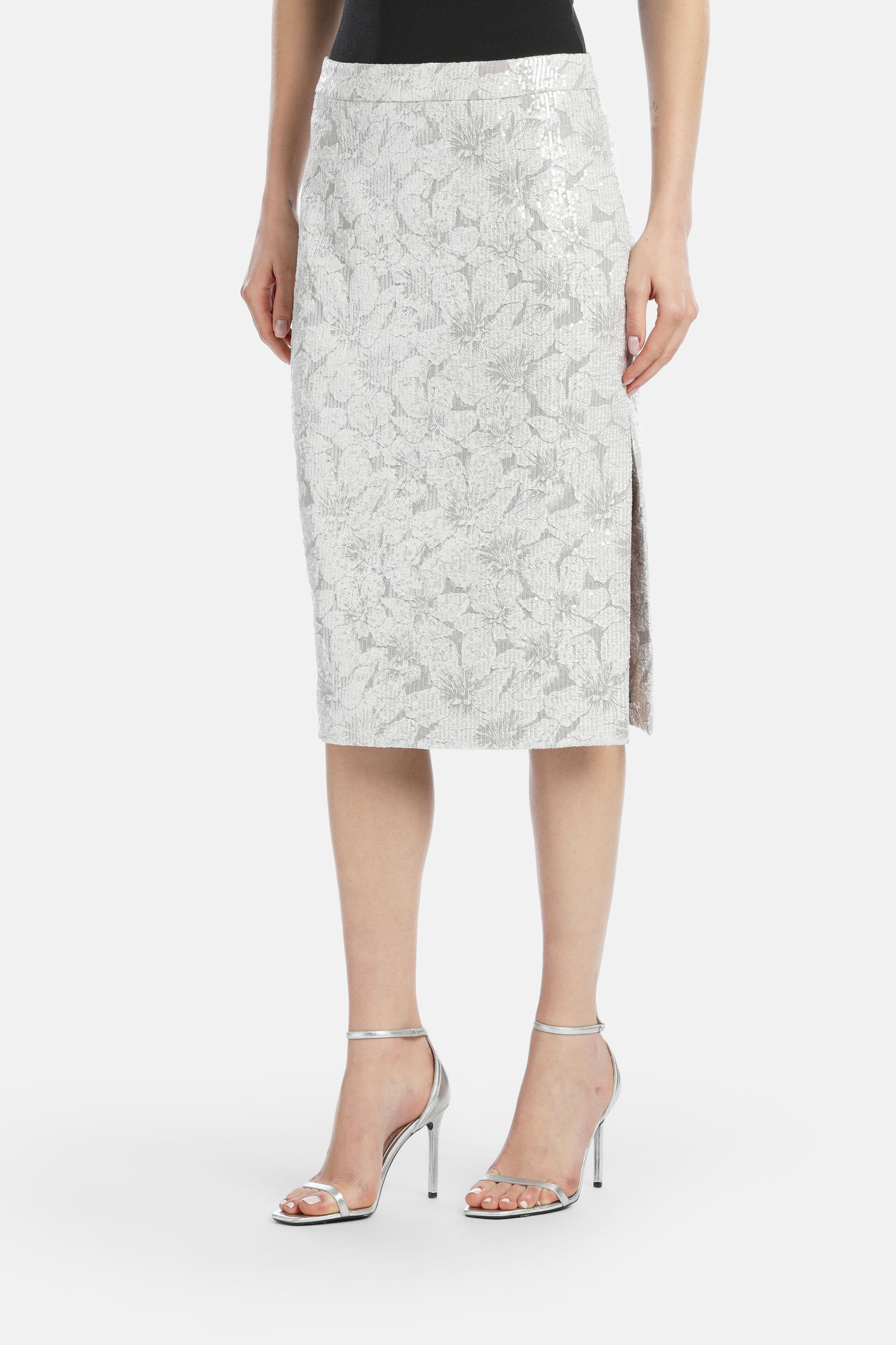 Luisa Spagnoli_Frantoio - Sequined Midi Skirt_FRANTOIO_0244_01