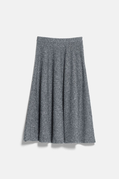 Luisa Spagnoli Var Grigio Panna Women Frazione - Flared BouclŽ Midi Skirt SKU: FRAZIONE_3331 Image 04