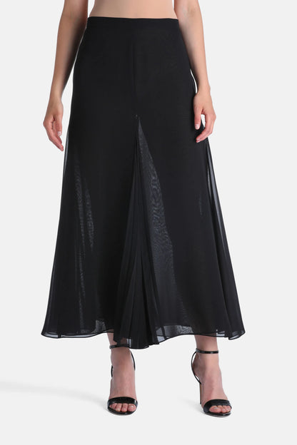 Luisa Spagnoli Nero/Nero Women Frizione - Elegant Silk Skirt SKU: FRIZIONE_0101 0101 Image 01